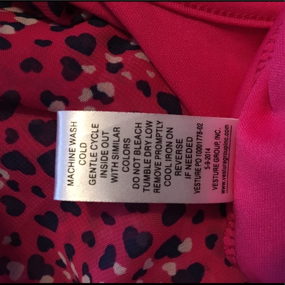 NWOT Pinky Girls size 5 flowy heart blouse w/tank - Picture 6 of 7